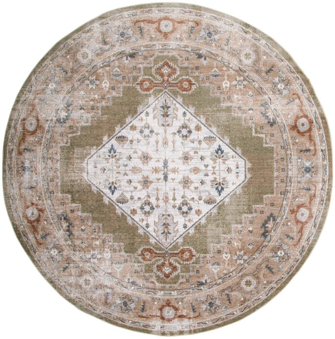 Pheobe Sage Multicolour Washable Area Rug