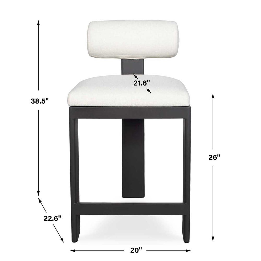 Verah White Outdoor Counter Stool