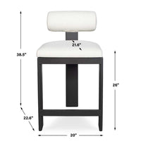 Verah White Outdoor Counter Stool