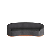 Emilee 108" Sofa Charcoal Sherpa White Oyster