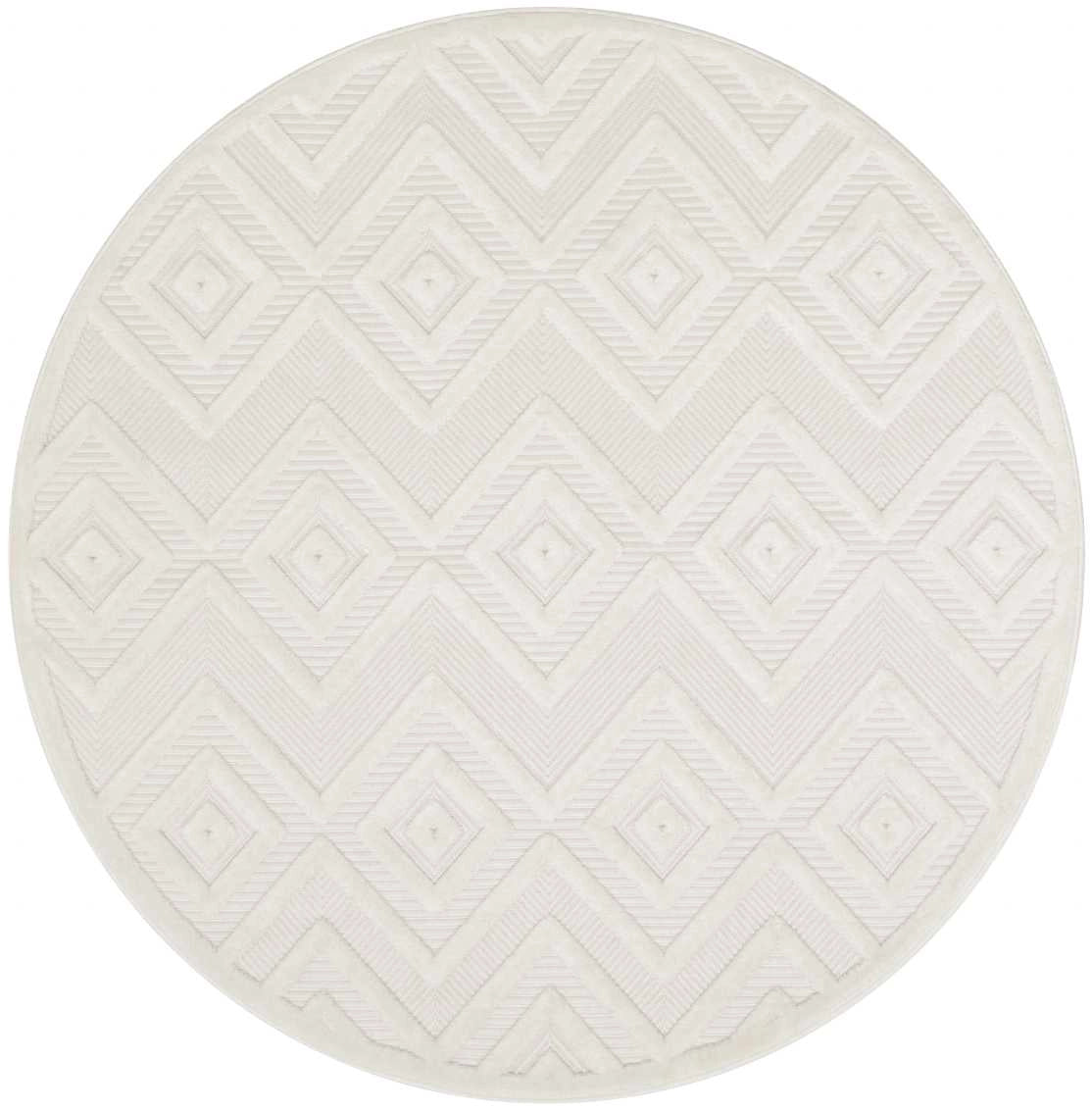 Aericka Indoor/Outdoor Ivory & White Area Rug - Elegance Collection