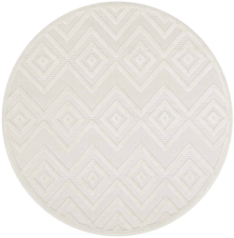 Aericka Indoor/Outdoor Ivory & White Area Rug - Elegance Collection