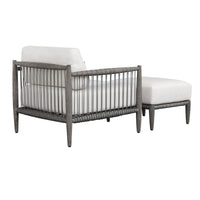 Clara White & Grey Outdoor Ottoman