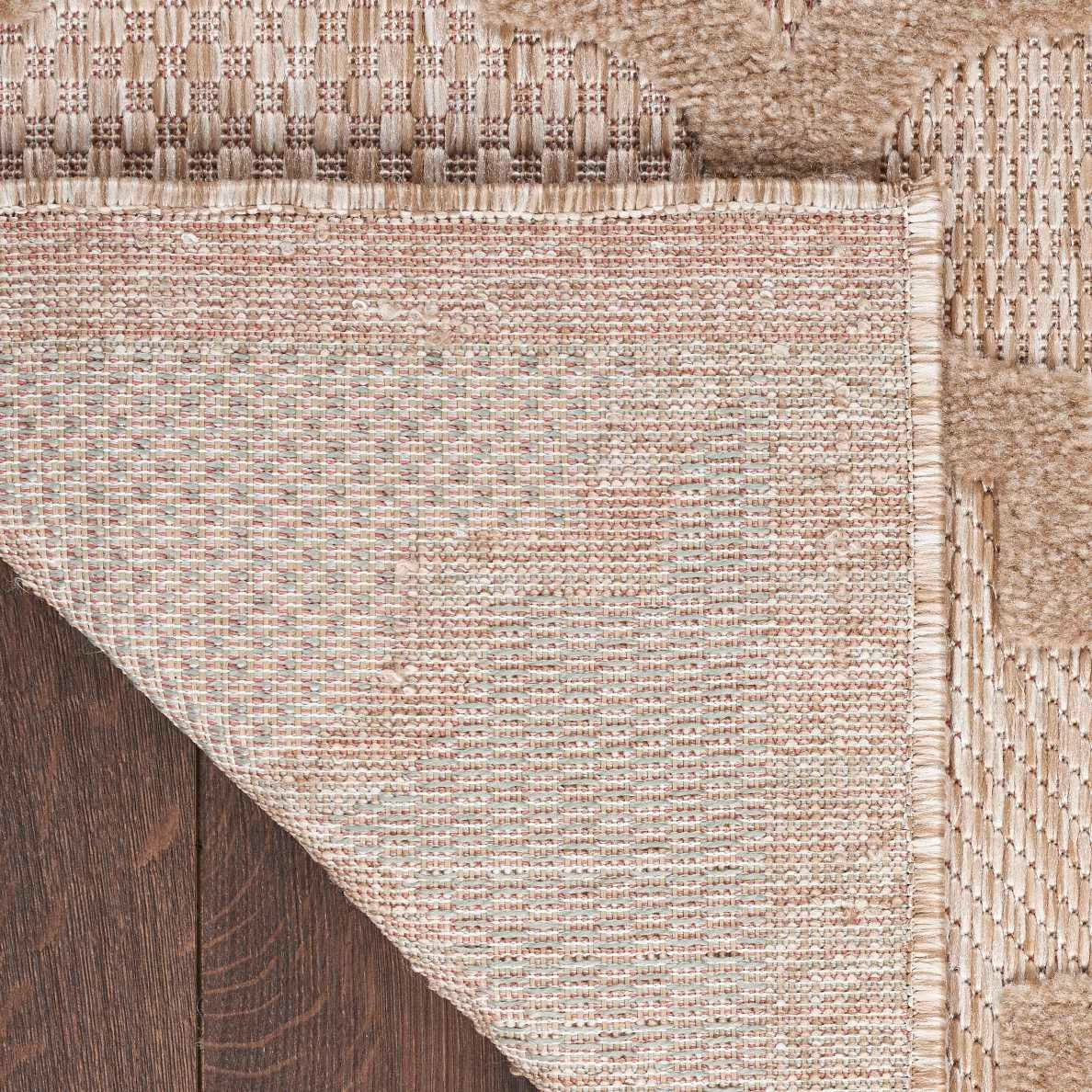 Asako Indoor/Outdoor Natural Beige Trellis Pattern Area Rug - Elegance Collection