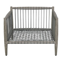 Clara White & Grey Outdoor Lounge Chair