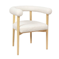 Mirage Cream Boucle Dining Chair - Luxury Living Collection