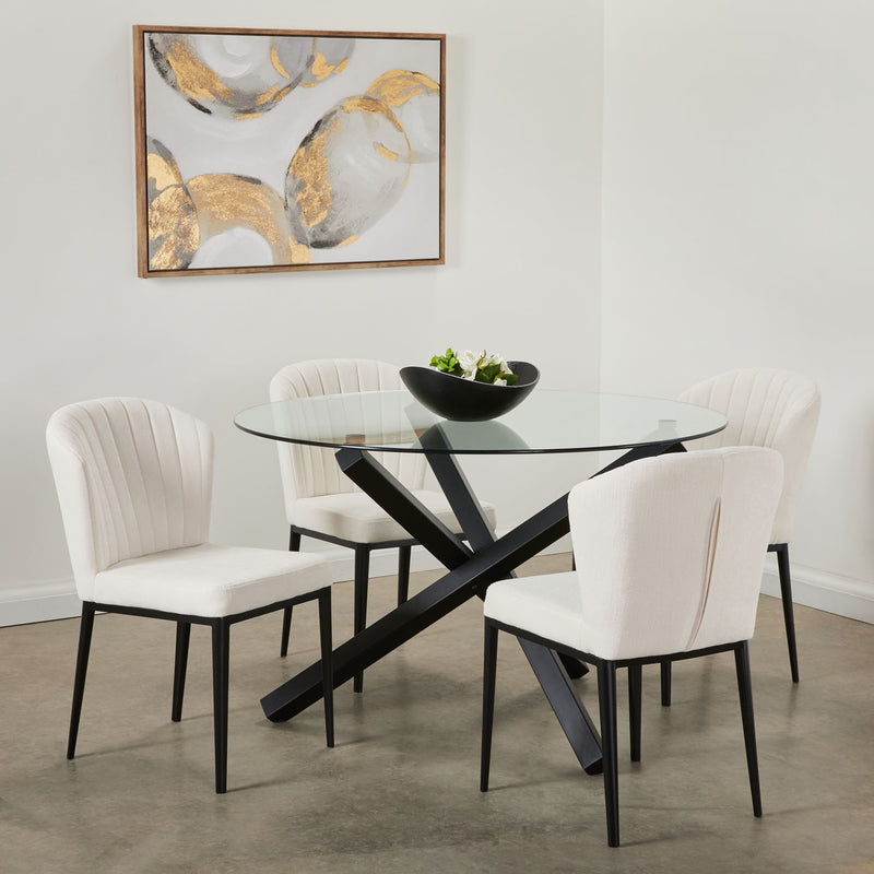 Rodeo 55" Round Black Dining Table