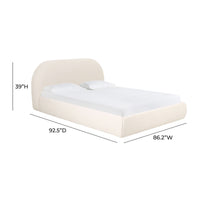 Links Cream Velvet Bed