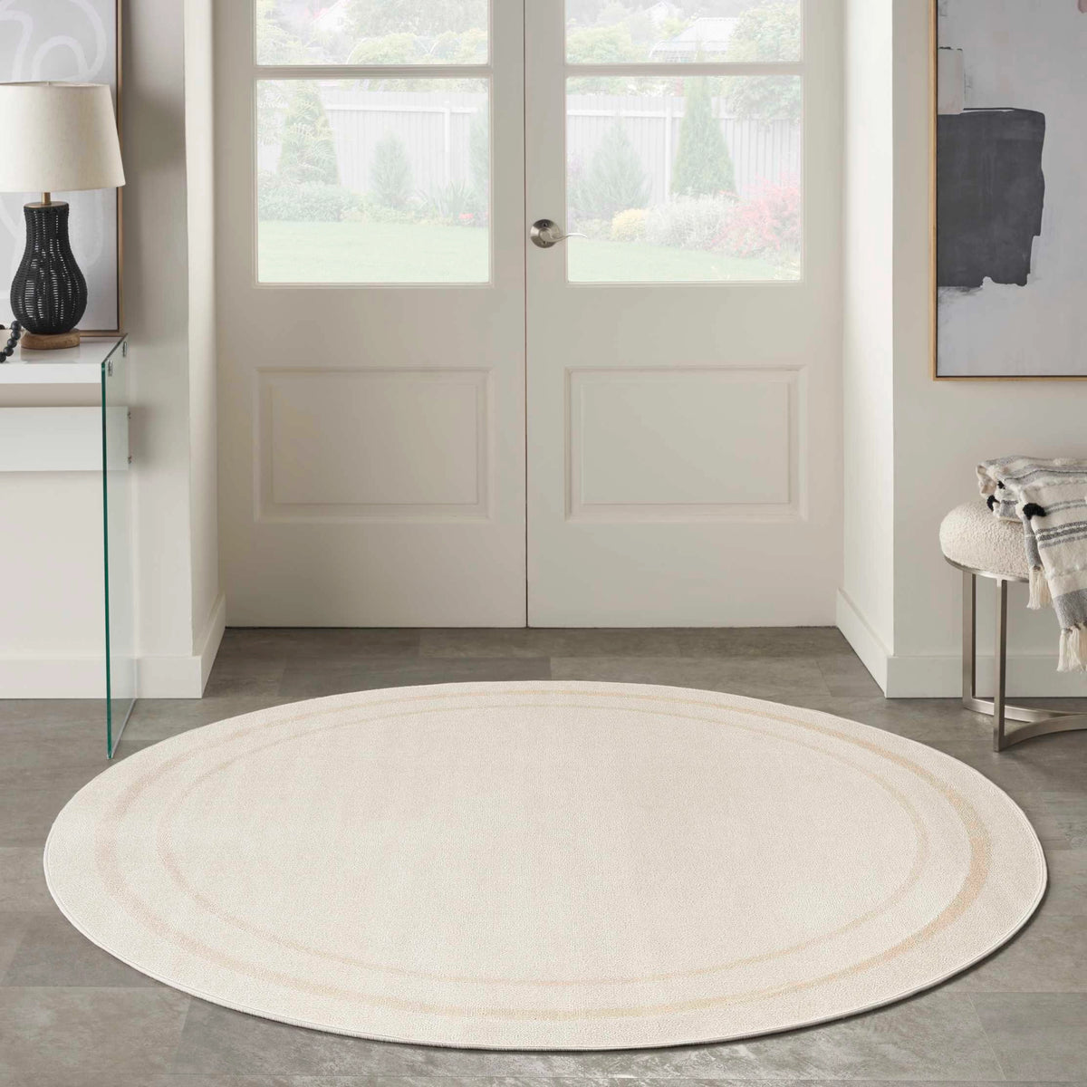 Ainslee Indoor/Outdoor Ivory & Gold Area Rug - Elegance Collection