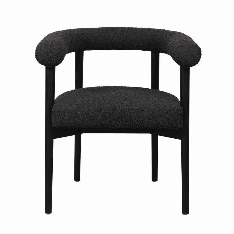 Mirage Black Boucle Dining Chair - Luxury Living Collection