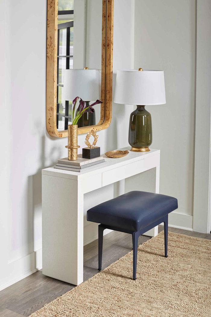 Kynlee 60" Large Chiffon White Console Table