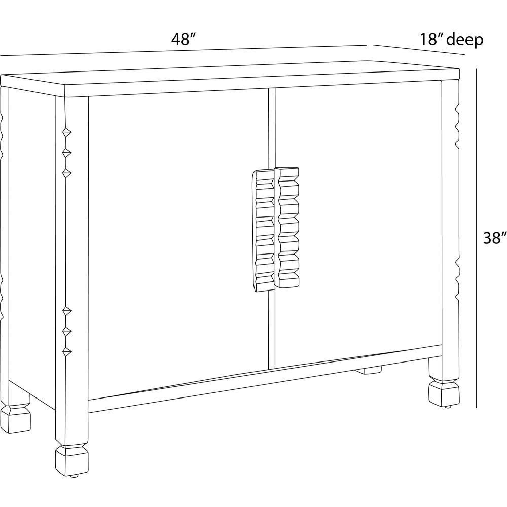 Jericho 48" Ebony High Gloss Cabinet