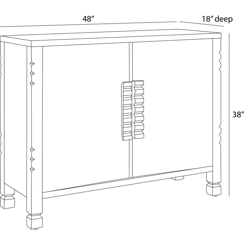 Jericho 48" Ebony High Gloss Cabinet