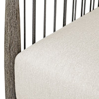 Clara White & Grey Outdoor Lounge Chair