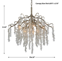 Boreas Silver Champagne Chandelier (Available in 2 Sizes)