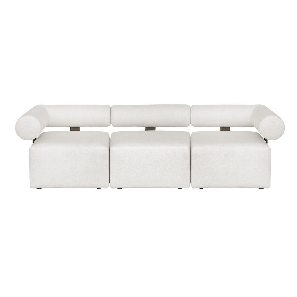 Verah White Outdoor Armless Modular Sofa/Accent Chair