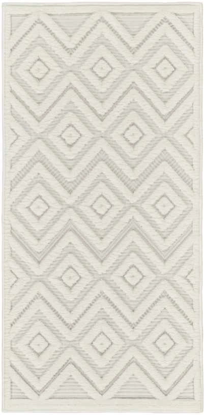 Aericka Indoor/Outdoor Ivory & White Area Rug - Elegance Collection