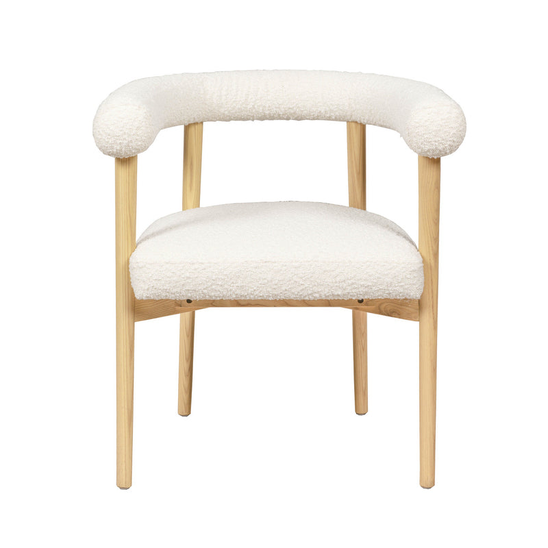 Mirage Cream Boucle Dining Chair - Luxury Living Collection