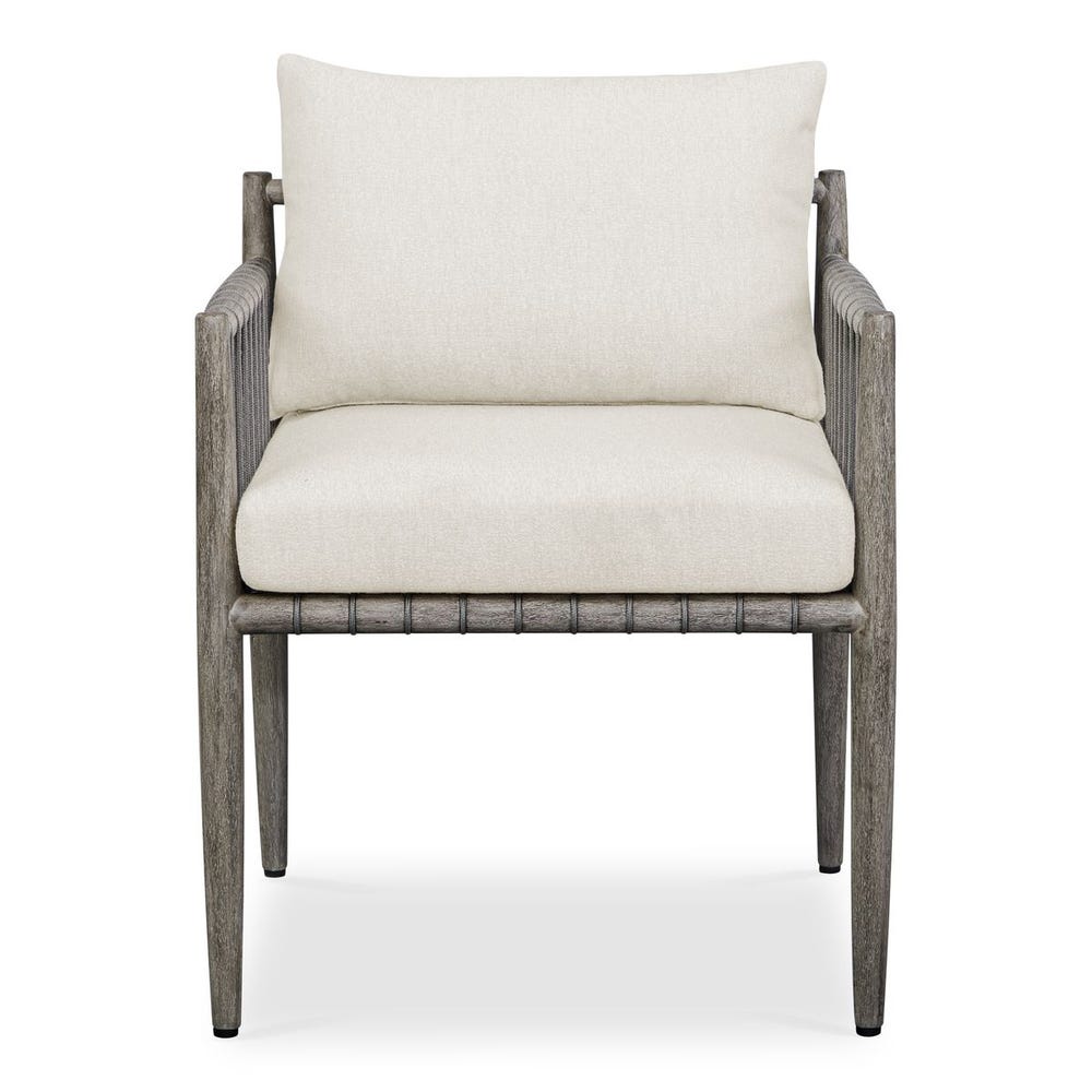 Clara White & Grey Outdoor Dining Chair