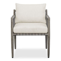 Clara White & Grey Outdoor Dining Chair