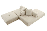 Eliza Modern Modular Beige Armless Seat