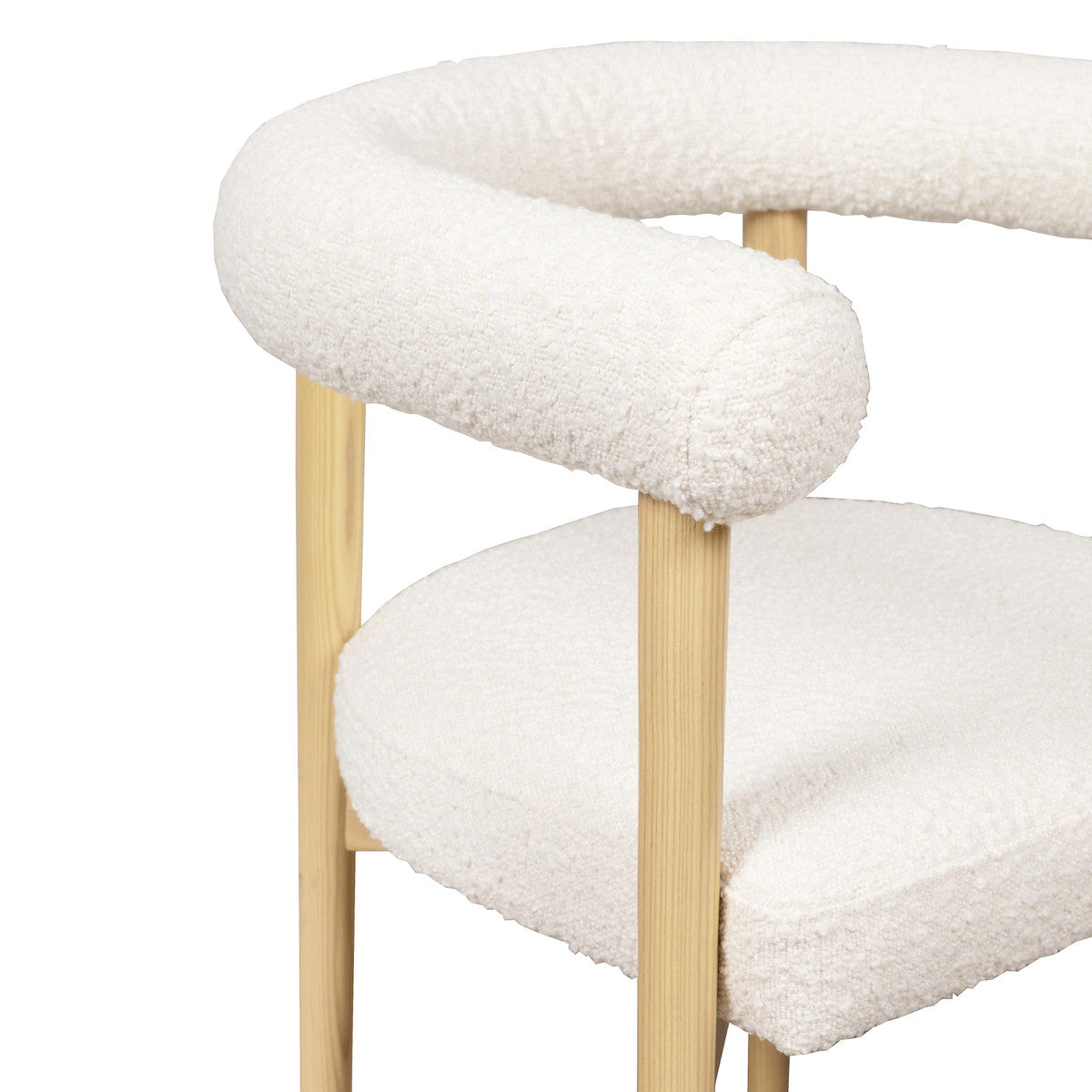 Mirage Cream Boucle Dining Chair - Luxury Living Collection