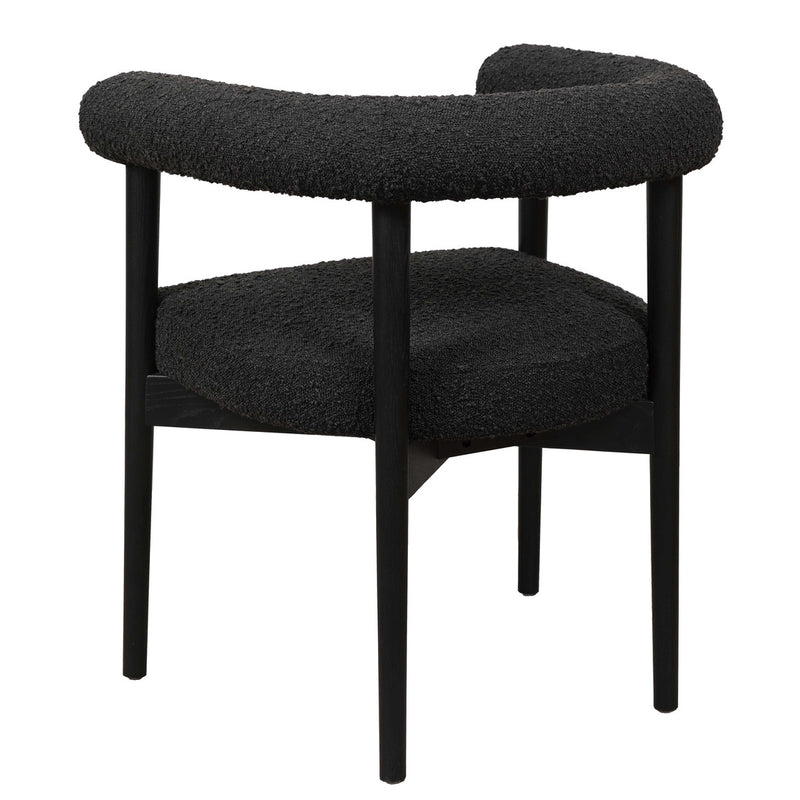 Mirage Black Boucle Dining Chair - Luxury Living Collection