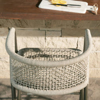 Enzo Woven Rope Outdoor Counter Stool (Set of 2)