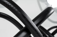 Caroline Modern Glass & Black Ash Dining Table