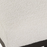 Crystal Light Cream Performance Fabric & Matte Black Counter Stool