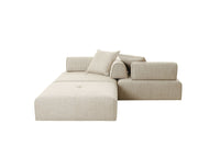 Montrose Beige Fabric Armless Modular Sectional Sofa