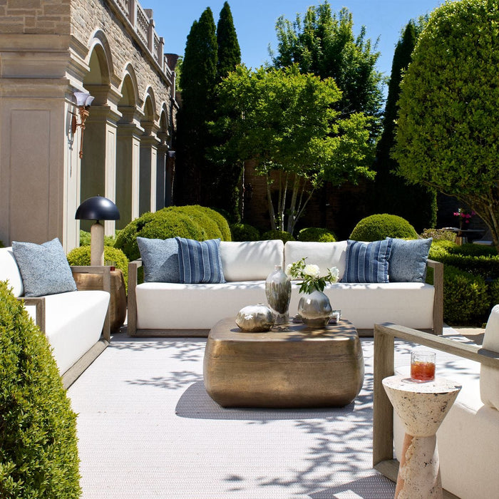Richie 107" White & Weathered Grey Outdoor Sofa