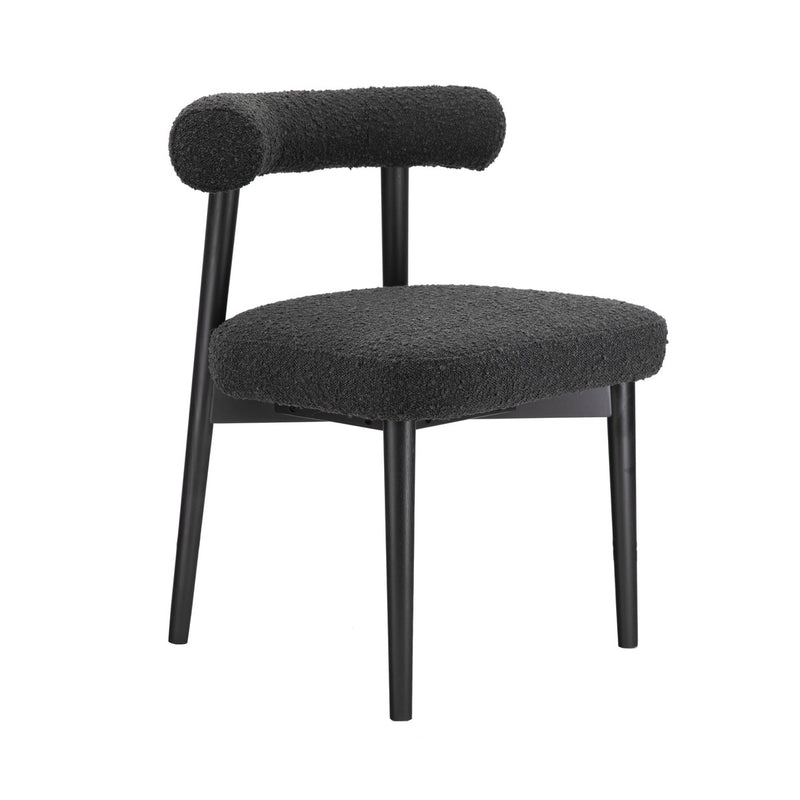 Mirage Black Boucle Side Dining Chair - Luxury Living Collection