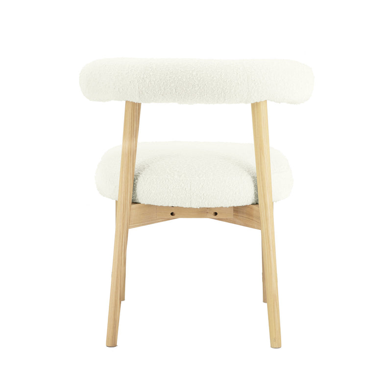 Mirage Cream Boucle Side Dining Chair - Luxury Living Collection