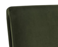Judson 100" Black & Brass Dining Table & Cascata Green Dining Chair (Set of 8)