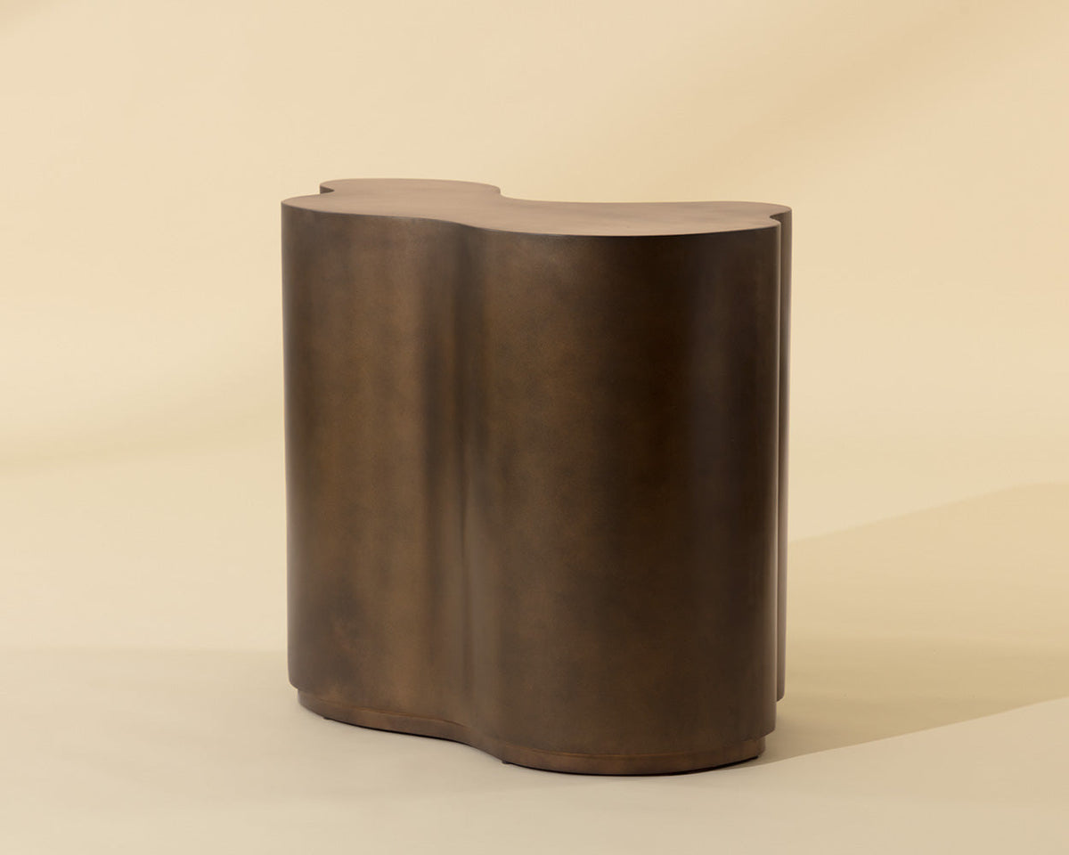 Boise Antique Brass & Bronze Iron Accent Table (2 Sizes Available)