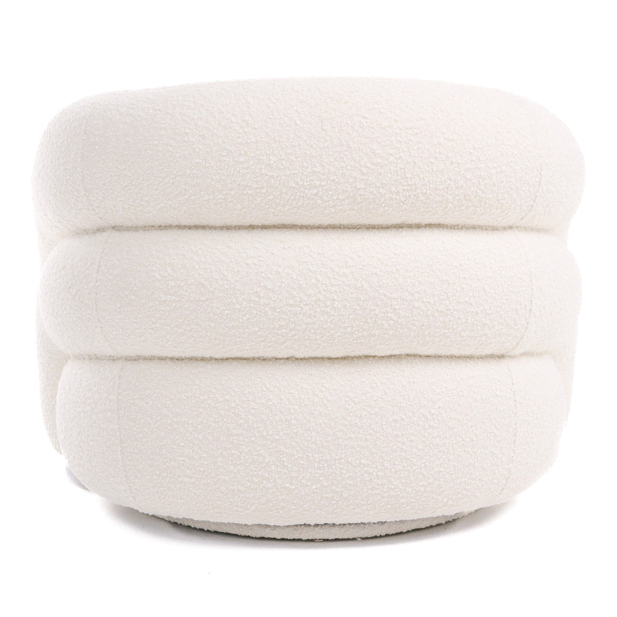 Kiano Modern White Boucle Accent Chair