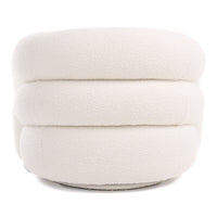 Kiano Modern White Boucle Accent Chair