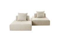 Eliza Modern Modular Beige Armless Seat