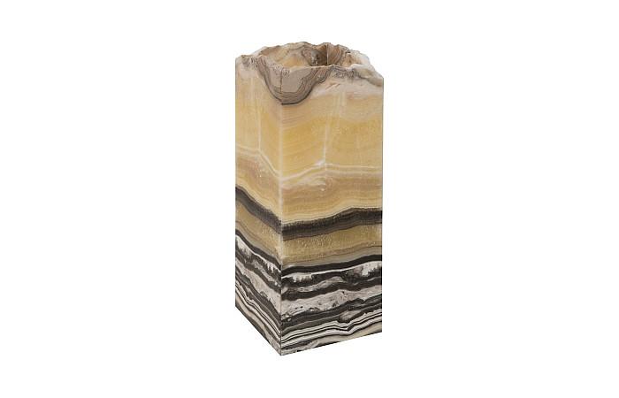 Onyx Zebra Black & Yellow Square Lamp