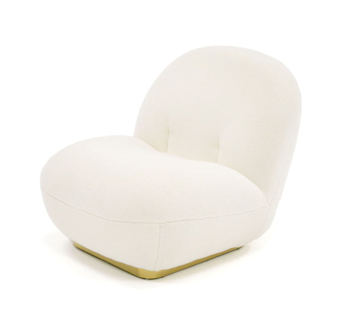 Pearse Modern White Sherpa Accent Chair