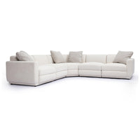 Arabella 105.5" Cream Chenille Modular L-Sectional