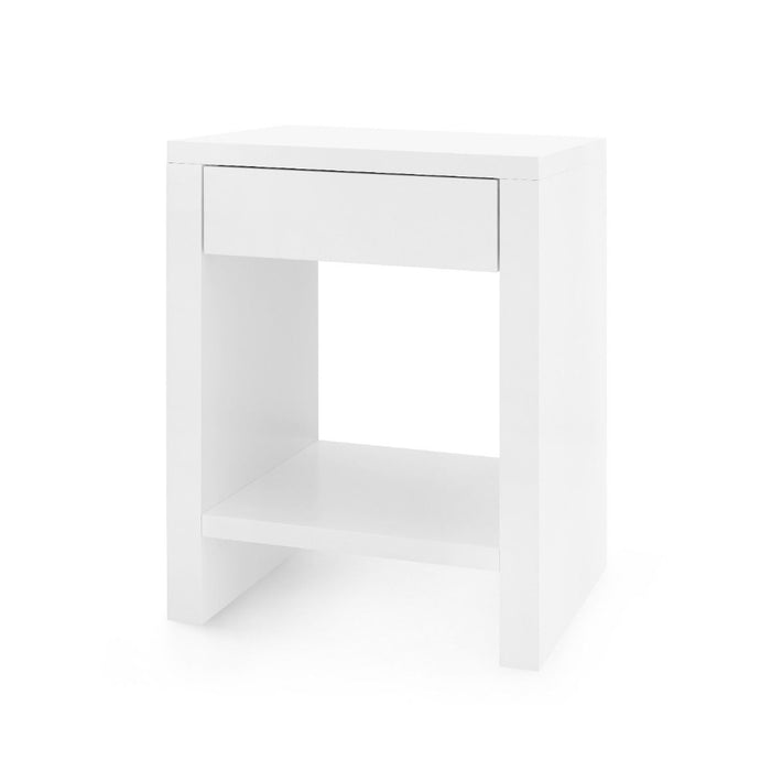 Kynlee 1 Drawer Chiffon White End Table/Nightstand