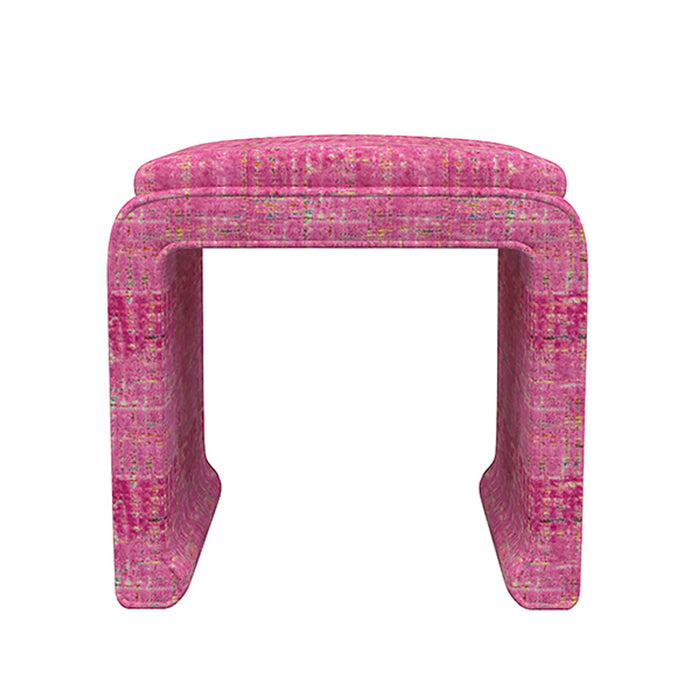 Malia Classic/Modern Pink Custom Upholstered Ottoman