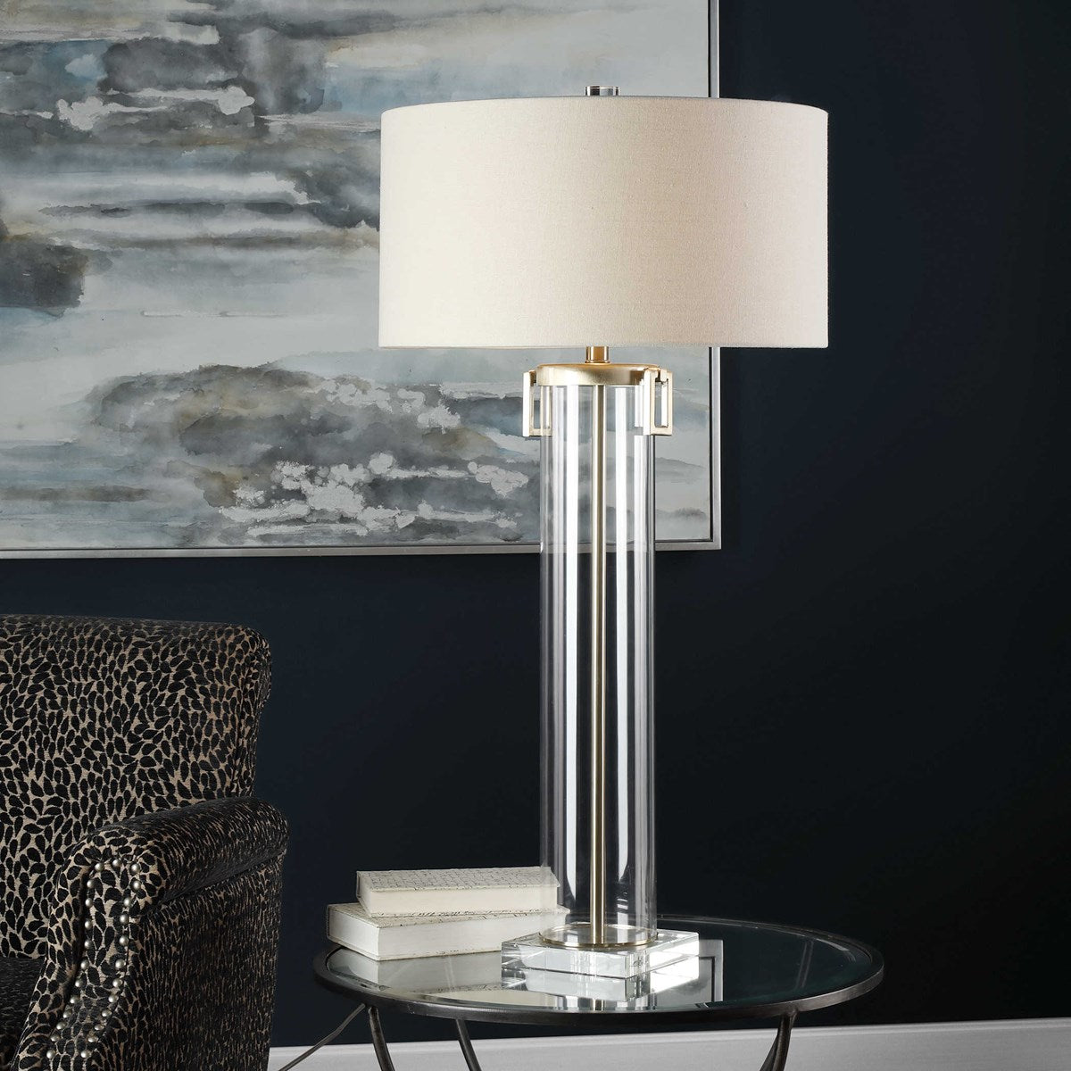 Ravna Acrylic Champagne Table Lamp