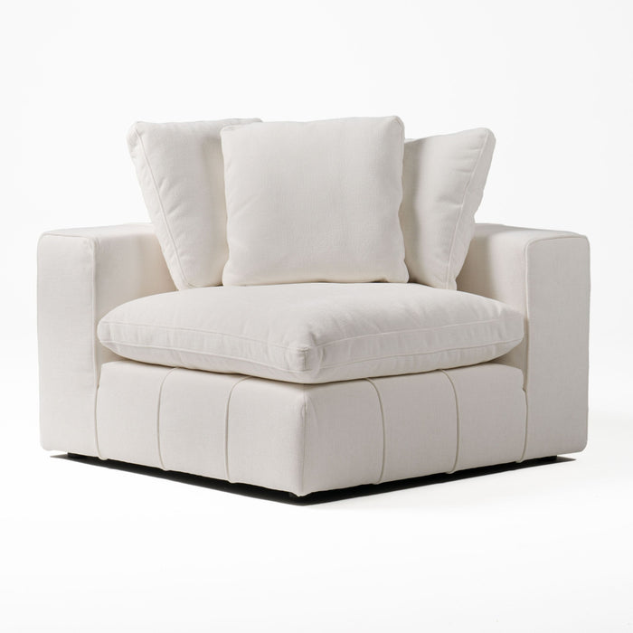 Terra Modern Off White Fabric Modular Corner Seat