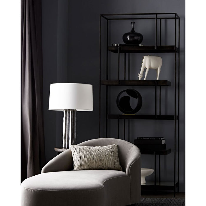 Emilee 71" Sharkskin Velvet Grey Ash Chaise