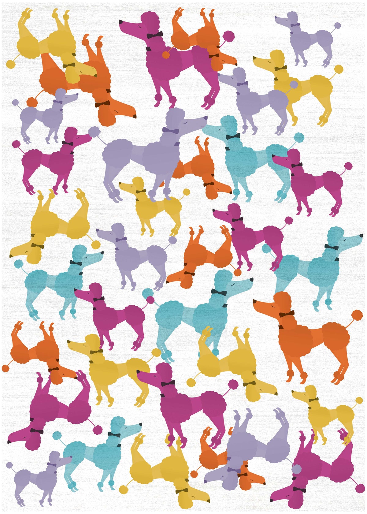 Poodles Ivory Multicolour Area Rug