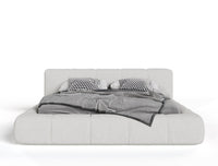 Toma Cream Channel Tufting Bed