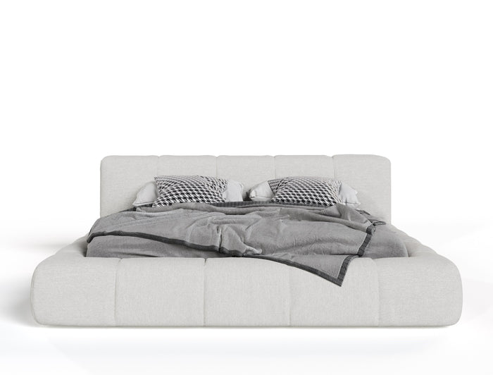 Toma Cream Channel Tufting Bed